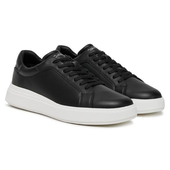 Calvin Klein Low Top Lace Up Lth HM0HM01016 BEH Μαύρο