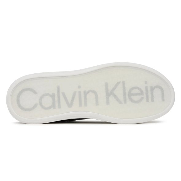 Calvin Klein Low Top Lace Up Lth HM0HM01016 BEH Μαύρο