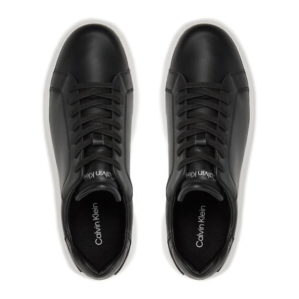 Calvin Klein Low Top Lace Up Lth HM0HM01016 BEH Μαύρο