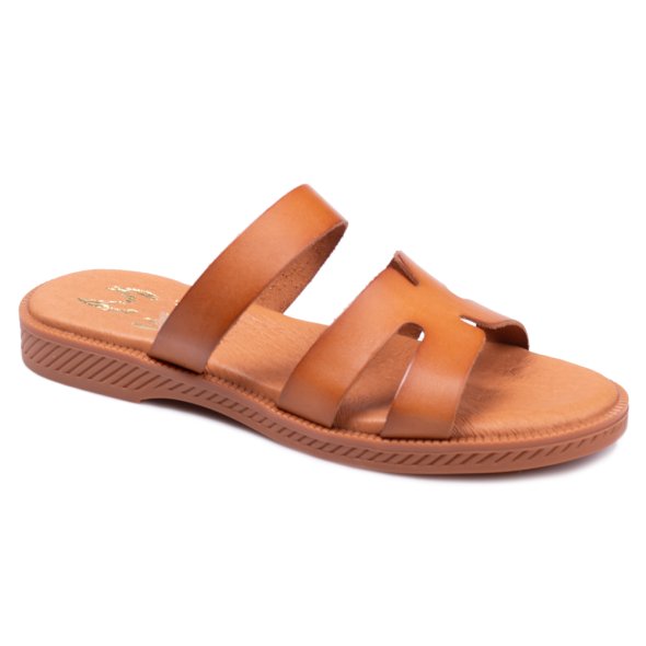 Marila Δερμάτινη Flat Παντόφλα 748-28028-27 Ταμπα