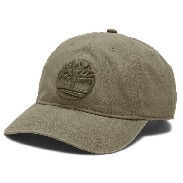 Timberland Cotton Canvas Baseball Cap A61UJ A58 Χακί