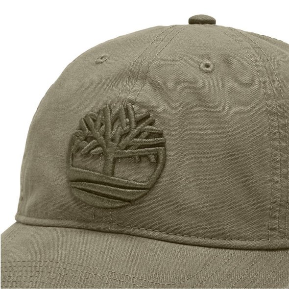 Timberland Cotton Canvas Baseball Cap A61UJ A58 Χακί