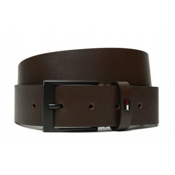 Tommy Hilfiger Ανδρική Δερμάτινη Ζώνη Layton 3.5mm AM0AM13016 0HD Καφέ