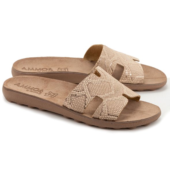Fantasy Sandals Violeta S420 Rosegold Lizard
