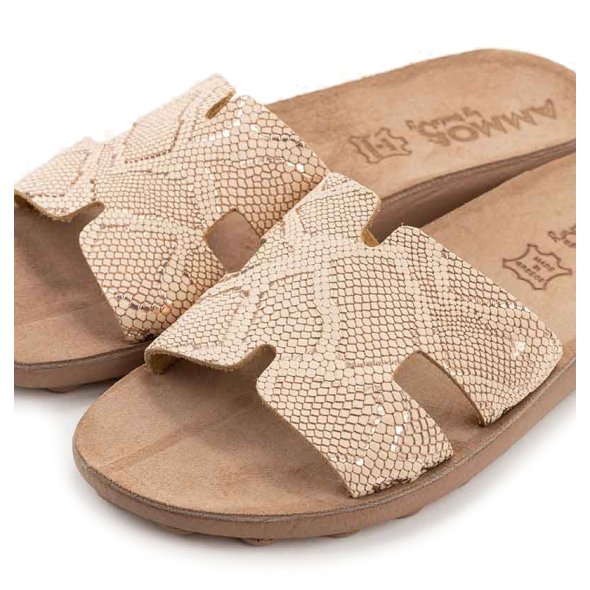 Fantasy Sandals Violeta S420 Rosegold Lizard