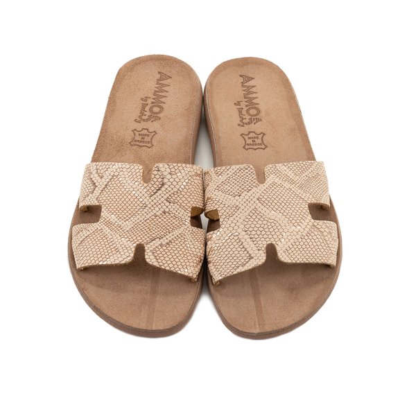Fantasy Sandals Violeta S420 Rosegold Lizard