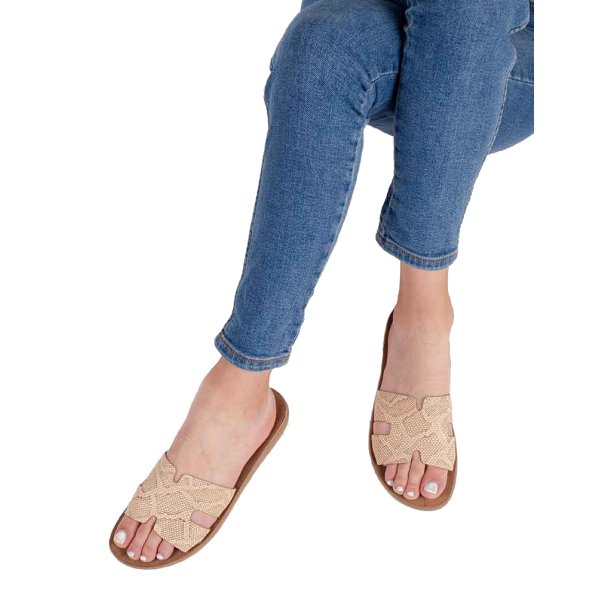Fantasy Sandals Violeta S420 Rosegold Lizard