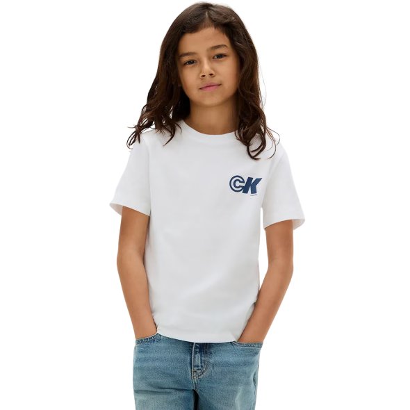Calvin Klein Παιδικό T-Shirt Για Αγόρια IB0IB02544 YAF Λευκό