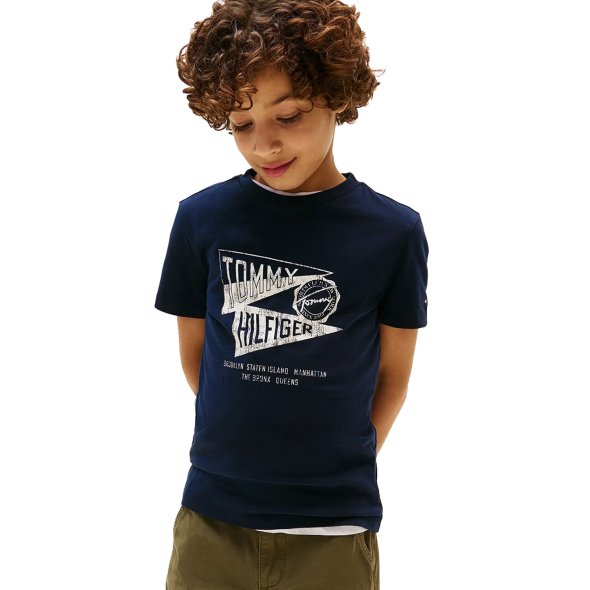Tommy Hilfiger Παιδικό T-Shirt Για Αγόρια KB0KB09719 C1G Μπλε