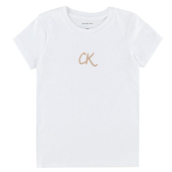 Calvin Klein Παιδικό T-Shirt Για Κορίτσια IG0IG02972 YAF Λευκό