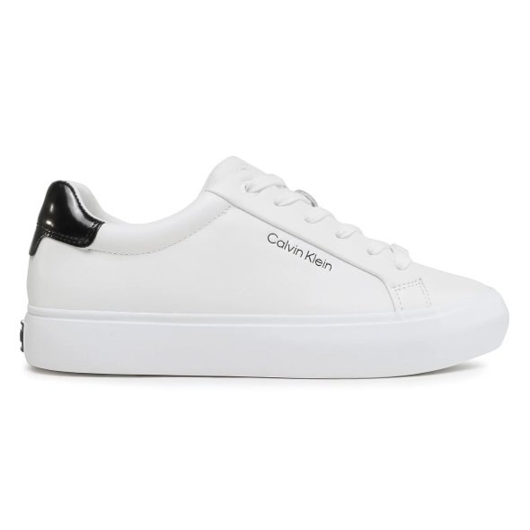 Calvin Klein Γυναικείο Δερμάτινο Sneaker HW0HW01681 0K4 Λευκό
