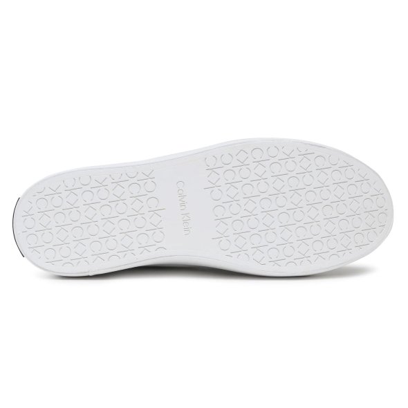 Calvin Klein Γυναικείο Δερμάτινο Sneaker HW0HW01681 0K4 Λευκό
