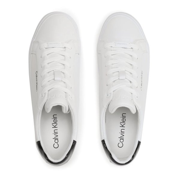 Calvin Klein Γυναικείο Δερμάτινο Sneaker HW0HW01681 0K4 Λευκό