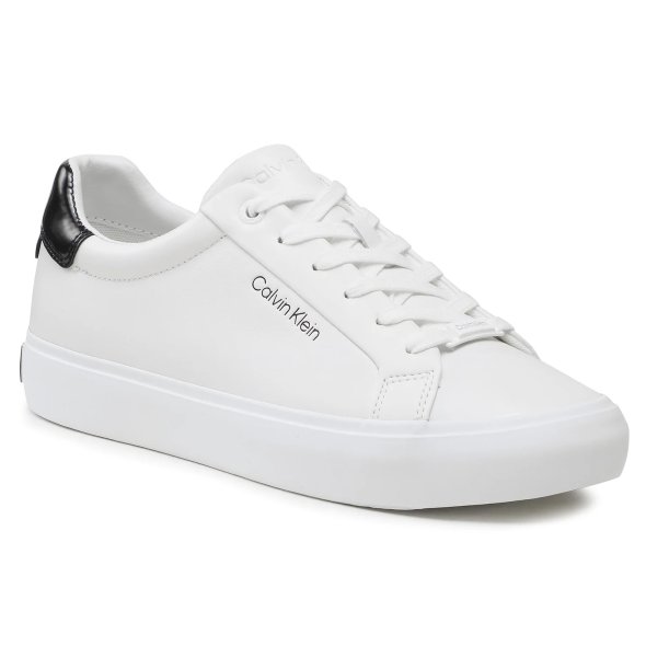 Calvin Klein Γυναικείο Δερμάτινο Sneaker HW0HW01681 0K4 Λευκό