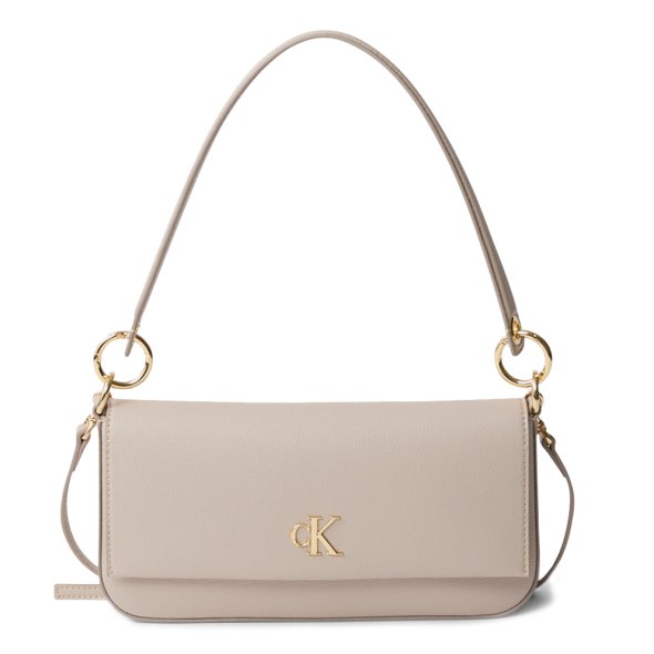 Calvin Klein Γυναικεία Τσάντα Minimal Monogram Shoulder Pouch LV04K3161G RMU Μπεζ