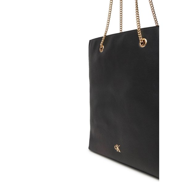 Calvin Klein Γυναικεία Τσάντα Minimal Monogram Chain Tote LV04F3204G UB1 Μαύρο