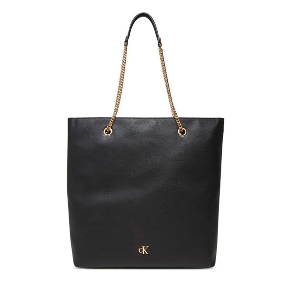 Calvin Klein Γυναικεία Τσάντα Minimal Monogram Chain Tote LV04F3204G UB1 Μαύρο