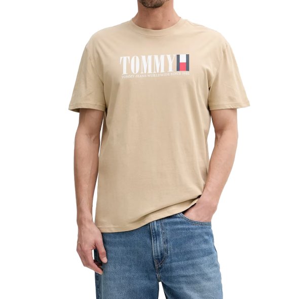 Tommy Hilfiger Ανδρικό T-Shirt DM0DM21941 RBV Μπεζ