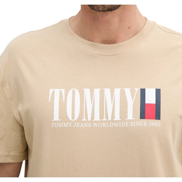Tommy Hilfiger Ανδρικό T-Shirt DM0DM21941 RBV Μπεζ