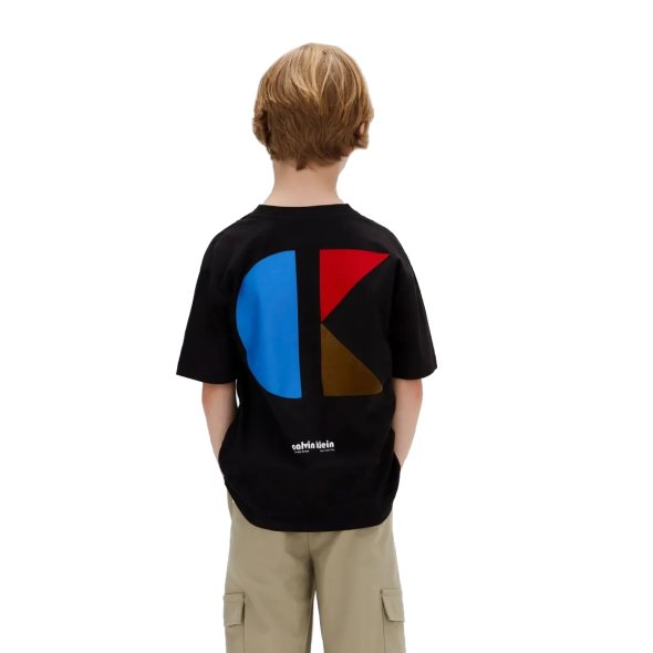 Calvin Klein Παιδικό T-Shirt Για Αγόρια IB0IB02543 BEH Μαύρο