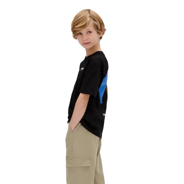Calvin Klein Παιδικό T-Shirt Για Αγόρια IB0IB02543 BEH Μαύρο