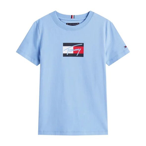 Tommy Hilfiger Παιδικό T-Shirt Για Αγόρια KB0KB09725 C14 Γαλάζιο