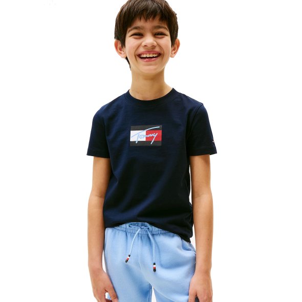 Tommy Hilfiger Παιδικό T-Shirt Για Αγόρια KB0KB09725 C1G Μπλε