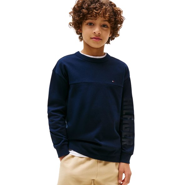 Tommy Hilfiger Παιδική Μπλούζα Για Αγόρια KB0KB09845 C1G Μπλε
