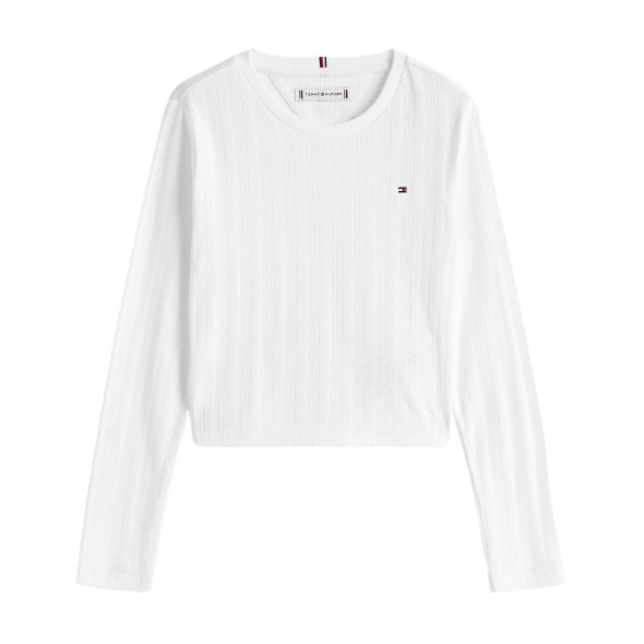 Tommy Hilfiger Παιδική Μπλούζα Για Κορίτσια KG0KG08631 YBR Λευκό