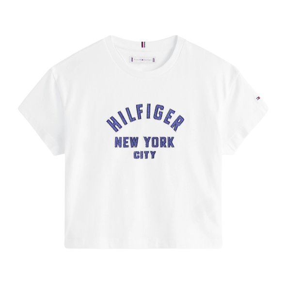 Tommy Hilfiger Παιδικό T-Shirt Για Κορίτσια KG0KG08635 YBR Λευκό