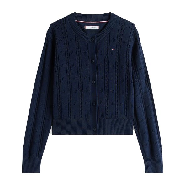 Tommy Hilfiger Παιδική Ζακέτα Για Κορίτσια KG0KG08677 C1G Μπλέ