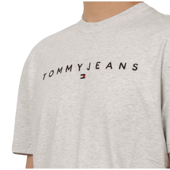 Tommy Hilfiger Ανδρικό T-Shirt Linear Logo DM0DM20744 PJ4 Γκρι