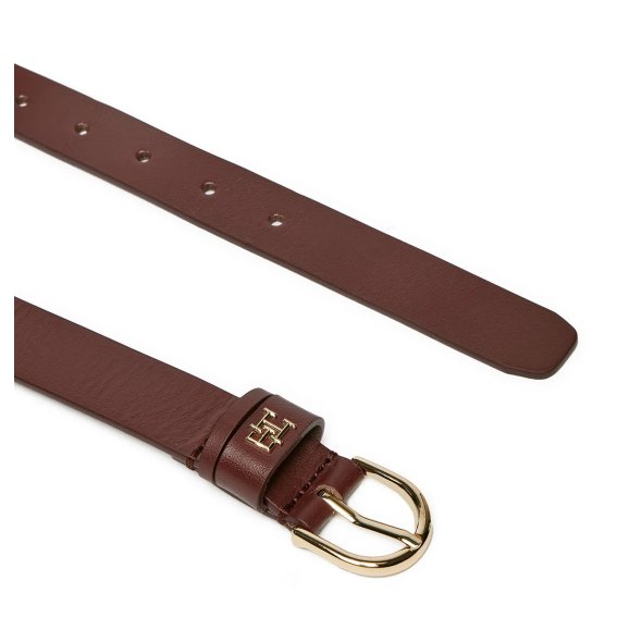 Tommy Hilfiger Γυναικεία Δερμάτινη Ζώνη Essential Effortless 2.5 AW0AW16836 GSZ Καφέ
