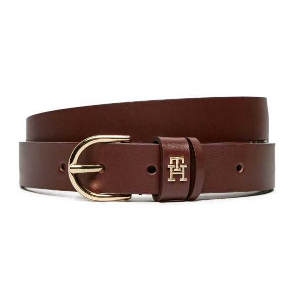 Tommy Hilfiger Γυναικεία Δερμάτινη Ζώνη Essential Effortless 2.5 AW0AW16836 GSZ Καφέ