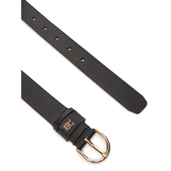 Tommy Hilfiger Γυναικεία Δερμάτινη Ζώνη Essential Effortless 2.5 AW0AW16836 BDS Μαύρο