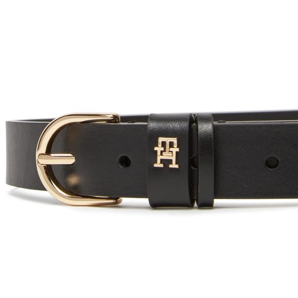 Tommy Hilfiger Γυναικεία Δερμάτινη Ζώνη Essential Effortless 2.5 AW0AW16836 BDS Μαύρο