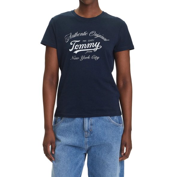 Tommy Hilfiger Γυναικείο T-Shirt DW0DW21404 C1G Μπλε