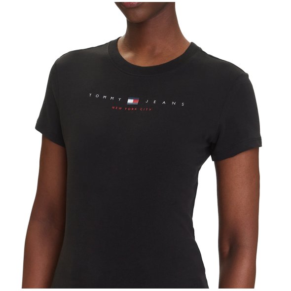 Tommy Hilfiger Γυναικείο T-Shirt DW0DW21422 BDS Μαύρο