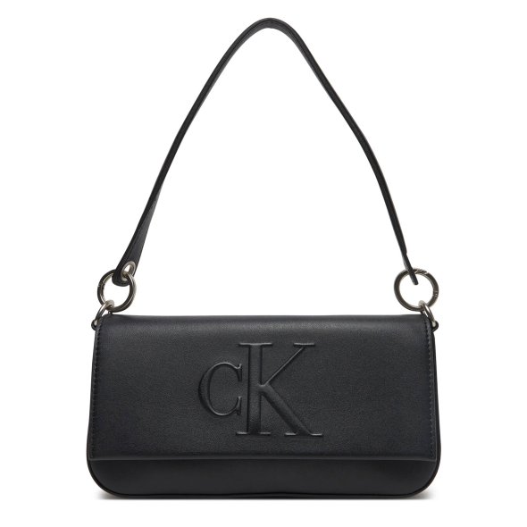 Calvin Klein Γυναικεία Τσάντα Sculpted Flap Shoulder Pouch LV04K3148G UB1 Μαύρο