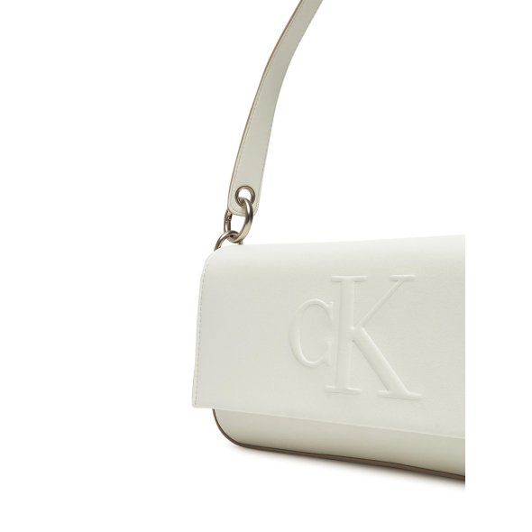 Calvin Klein Γυναικεία Τσάντα Sculpted Flap Shoulder Pouch LV04K3148G FUP Λευκό