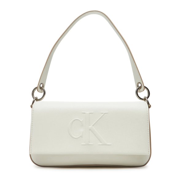 Calvin Klein Γυναικεία Τσάντα Sculpted Flap Shoulder Pouch LV04K3148G FUP Λευκό