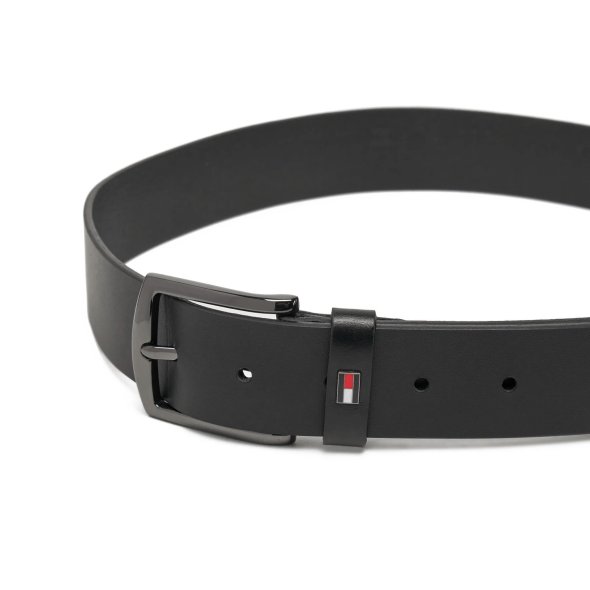 Tommy Hilfiger Ανδρική Δερμάτινη Ζώνη Denton 3.5 Ext AM0AM13536 BDS Μαύρο