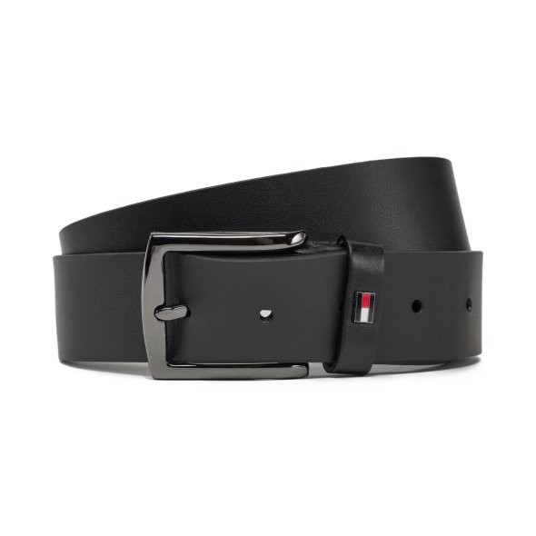 Tommy Hilfiger Ανδρική Δερμάτινη Ζώνη Denton 3.5 Ext AM0AM13536 BDS Μαύρο
