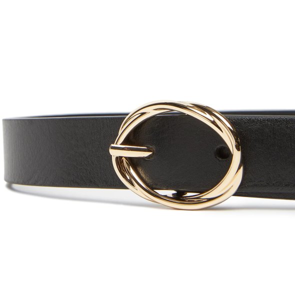Tommy Hilfiger Γυναικεία Δερμάτινη Ζώνη Th Chic 2.5mm AW0AW17932 BDS Μαύρο