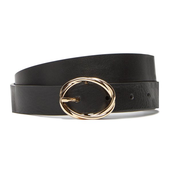 Tommy Hilfiger Γυναικεία Δερμάτινη Ζώνη Th Chic 2.5mm AW0AW17932 BDS Μαύρο