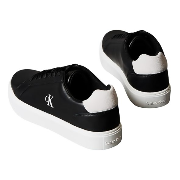 Calvin Klein Ανδρικό Δερμάτινο Sneaker YM0YM01435 0GM Μαύρο