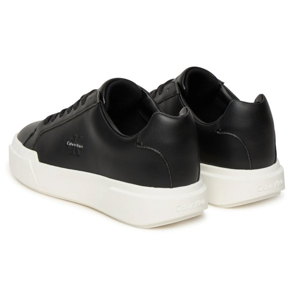 Calvin Klein Γυναικείο Δερμάτινο Sneaker YW0YW01947 0GM Μαύρο