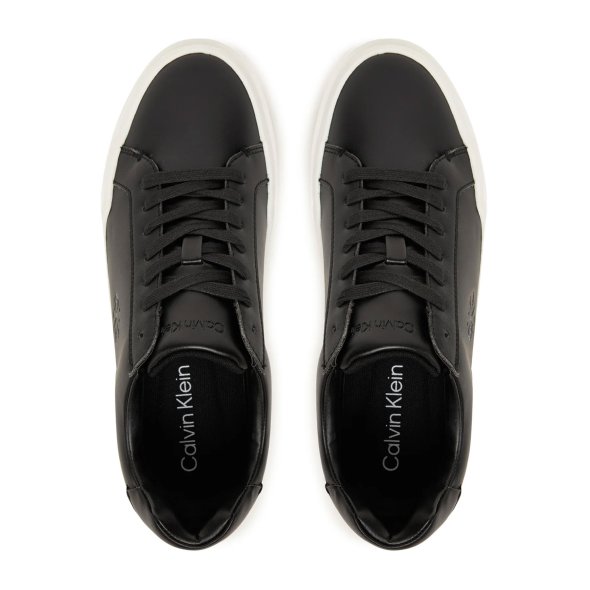 Calvin Klein Γυναικείο Δερμάτινο Sneaker YW0YW01947 0GM Μαύρο