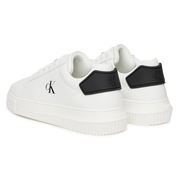 Calvin Klein Ανδρικό Δερμάτινο Sneaker ΥΜ0ΥΜ01296 01W Λευκό