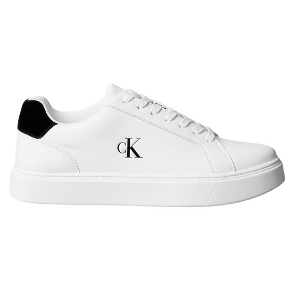 Calvin Klein Ανδρικό Δερμάτινο Sneaker YM0YM01435 01W Λευκό